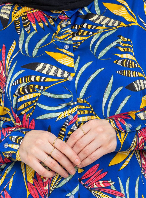 Blue P - Satin Over Size Shirt Style 1 - Khotwh